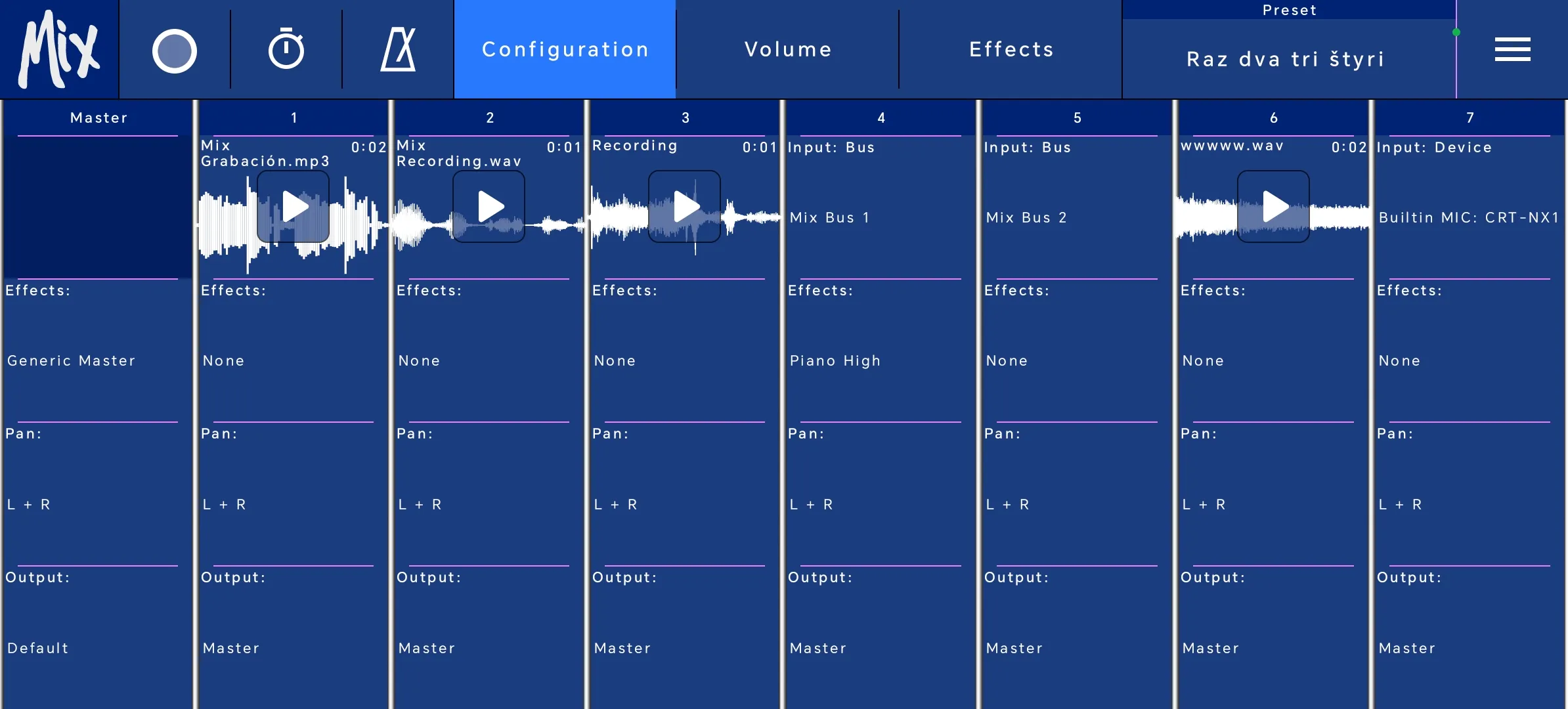 Mix & FxRack Apps